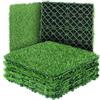 SkyFace Erba Artificiale per Esterno, 30x30cm Tappeto di Erba Sintetica, Incastro Piastrelle da Giardino con Erba Sintetica, per Giardini, Animali Domestici, Cani, Patio, Balcone