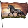GUVAA Cavallo in corsa Bandiera da giardino Banner festivo Giardino Cortile Casa Bandiere Decorazioni per la casa per feste all'aperto 150x90 cm