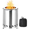 Anise Star Braciere da tavolo con piedistallo, braciere senza fumo | In acciaio inox, diametro 18 cm × altezza 21,5 cm, bruciato con pellet o legna, compatto, senza fumo, per balcone, terrazzo