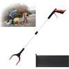 Kiuiom Pinza Telescopica Pieghevole,Pinza Raccogli Rifiuti,Bastone Prendi Oggetti,Raccoglitore Immondizia,Bastone Braccio Forte Presa, Portatile Pinza Rifiuti Morsetto per Raccogliere Oggetti Terra,Arancione