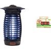 VINCO Lampada Anti Zanzara UV Zanzariera Elettrica Lampada Insetticida per Interno ed Esterno Casa Cucina Giardino Campeggio Appendibile 9W + 4 Strisce attiramosca Baygon