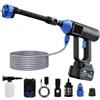 VOLTIX Idropulitrice a Batteria 48V Portatile 6-in-1 Ugello Multiuso, Accessori Completi - Pistola Idropulitrice a Batteria Professionale per Auto, Giardino e Pavimenti - Idropulitrice Professionale S