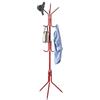 BAKAJI Attaccapanni Appendiabiti Design Moderno a Piantana da Terra in Metallo con 12 Ganci Appendi Abiti e Base Treppiede Dimensione 45 x 45 x 176 cm Arredamento Ingresso Casa (Rosso)