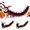 Generic Costume Halloween per Gatto Divertente Costume Centopiedi Morbido per Gatto Domestici Travestimento Bruco Fantasia Gatti e Piccoli Cani Abbigliamento Cosplay Pet Halloween Festa Foto (Red, 127x29cm)