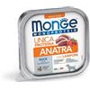 Generico Monge monoprotein - Cibo Umido per Cani Adulti di tutte le Taglie e Razze Gusto Anatra con Lamponi, Patè, 6 Vaschette da 150g, Grain free, Monoproteico, Alimento Completo.