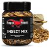 Rapto Feast Mix di Insetti Essiccati 55g - Vermi della Farina, Larve di Mosca Soldato e Bachi da Seta | Mangime Complementare per Ricci, Rettili, Draghi Barbuti, Gechi, Criceti, Roditori e Pesci