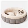 Jinfanshurich Cuccia per gatti piccola - Cat Beds, Bedding & Furniture - Cuccia per gatti | 40 x 40 x 16 cm, cuccia per gatti, lavabile, per interni, base antiscivolo, rotonda, per cani di piccola taglia