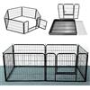 GPYP SHISHI Parco per Cuccioli Pieghevole, Barriere di Protezione 6 Pannelli Kit, Recinzione Metallica con Porta, Recinzione di Sicurezza Metallo, Recinzione con Porta per Interni e Esterni(Nero 480×60 cm)