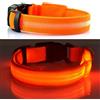 Gemini_mall® Collare di sicurezza per cani super luminoso LED - alta visibilità e sicurezza - Collare regolabile lampeggiante di sicurezza - 6 colori, 3 misure (S (22 cm - 40 cm, 15,75 ), arancione)