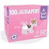 EasyPets Pannolini per cagnette - Pannolini usa e getta per cani femmine - Mutandine per calore & incontinenza - Traspiranti & confortevoli - 100 pezzi - Taglie S/M
