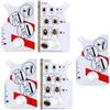 Jyinelx 5 biglietti per zecche umani, compatti, 8,5 x 5,5 cm | Tessera per zecche per bambini, per rimuovere le zecche umani, cani, gatti, set in materiale ABS.