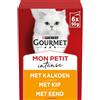 PURINA ONE Gourmet Mon Petit Au Plet, Au Duck, Al Tacchino - Bustine Freschezza, per Gatto Adulto, 6 X 50 G
