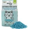 MOLY Sabbia per gatti ecologica al mais e al bambù, aroma talco, 2,8 kg/8,4 l, sabbia ecologica e agglomerante tipo tofu | controllo naturale degli odori | letto vegetale biodegradabile e assorbente
