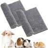 bangminda 2PCS Tappetini per Gabbia per Porcellini d'India Lavabili 60x40 cm (Grigio) | bangminda Tappetini Riutilizzabili per Gabbia per Piccoli Animali Porcellini d'India Coniglio Guinea Pig Cage Liner