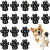 Gnovldg 16 Pezzi 5 × 5.7 cm Nero Calzini Antiscivolo per Cani Sicura | Cuscinetti Antiscivolo per Zampe di Cane, Cani Protezioni Zampe Pads, Accessori per Animali Domestici, Vestibilità Comoda