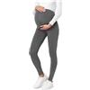 Be Mammy Leggings Premaman Lunghi in Cotone BE20-230 | Vita alta morbida, tessuto elasticizzato e vestibilità aderente per gravidanza, casa e uso quotidiano