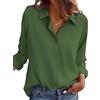 Zeagoo Camicia da Donna a Maniche Lunghe Camicetta Elegante | Aderente Ufficio Blusa con Scollo A V Bottoni Camicie Basic Tinta Unita Top Antimacchia e Idrorepellente Shirt