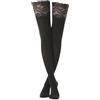 Gi&Gi Calze Autoreggenti da Donna, Nere, con Pizzo Floreale, 100 Denari, Soft Touch, Balza Siliconata, Stile Elegante e Sensuale