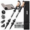Terra Peak® Bastoncini da trekking telescopici in alluminio o carbonio (estensibili, regolabili e leggeri) - Bastoni trekking (incl. asciugamano) per nordic walking, trail running e escursionismo
