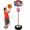 BAKAJI Canestro da Basket a Piantana con Altezza Regolabile Fino a 120 cm, Giocattolo Sportivo per Bambini con Base Riempibile, Playset Sport Esterno e Interno, Idea Regalo con Pallone e Gonfiatore