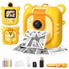 ARNSSIEN Macchina Fotografica Bambini,2.4" Stampa Istantanea con 180° Flip | 1080P Fotocamera Istantanea per bambini 2.4", 3 Rotoli di Carta，Regalo per bambini e bambine 3-12 anni,Compleanno/Festivit,M2
