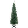 HOMCOM Albero di Natale Slim Artificiale 180 cm, 55x55x180 cm Verde | Albero di Natale Alto e Stretto, Rami Realistici, Base Pieghevole
