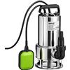 Bakaji Pompa Immersione Elettropompa Sommersa Acque Scure Sporche Potenza 1100W Portata 18000L/h Profondità Massima 9 Metri con Corpo Acciaio Fondo Piatto Maniglia per il Trasporto Cavo 10 metri