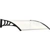 Outsunny Pensilina Tettoia da Esterno 75x120cm Porte Anti UV Trasparente | Tettoia per Esterno in Policarbonato, Polipropilene e Alluminio, per Balcone Finestre