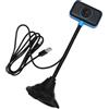 Operitacx Webcam Flessibile 0,3 Megapixel con Microfono per Computer USB 2.0 | Tubetto Regolabile, Plastica Blu, 640x480 Cmos 30 Fps, per Chat Video e Dirette