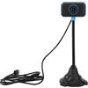 YARNOW Webcam USB 0,3 Megapixel con Microfono, Camera Flessibile per Computer | Plastica Blu, USB 2.0 Plug And Play, 30 Fps e Cmos, per Video Chat, Meeting e Streaming