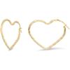 LUXURY MILANO Orecchini a cerchio a forma di cuore torchon collezione hula hoop in argento giallo 925