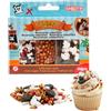 dekora - Zuccherini decorativi per dolci Mix pirati, Sprinkles per torte e cupcake, Codette colorate di zucchero, Decorazioni commestibili per torte di compleanno per bambini, Senza glutine 70g