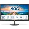 Aoc Monitor 31,5" ( IPS 2560x1440 QHD 2K 75Hz ) Black Q32V4
