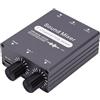 Goshyda Mixer Audio Stereo a 2 Canali, Mixer Audio 2 in 1 Uscita da 3,5 Mm Commutatore Supporto Doppio Controllo del Volume, per PC Telefono Laptop Cuffie
