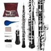 Yinfente Professionale Oboe Ebonite C Chiave Sinistra F Risonanza Semiautomatica Strumento a fiato Con Oboe Accessori