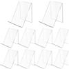 SWAWIS 10 Pezzi Fermalibri in Acrilico Trasparente 13 X 11,5 X 10 cm | Supporto per Libri Acrilico