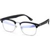 Elprico AI Translation Glasses, AI Transport Glasses Wireless Traduzione in Tempo Reale, Occhiali e Cuffie di Interpretazione Simultanea Anti-blu, Vetri Intelligenti AI Incorporati nel