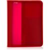 office box Cartella Zipper con 4 anelli + tasche - Dimensione A4+ e chiusura a cerniera (rosso)