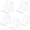 SWAWIS 5 Pezzi Fermalibri in Acrilico Trasparente 13 X 11,5 X 10 cm | Supporto per Libri Acrilico
