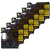 Neouza compatibile per DYMO 18491 Rhino industriale IND flessibile in Nylon nero su giallo Label tape 19 mm 3/10,2 cm 6 Packs