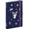 NOTIQUE Quaderno circa A5 a righe, copertina rigida, design Kawaii Kuromi | Kuromi Diario e diario per idee, obiettivi e appunti, design audace Kawaii, regalo elegante per i fan