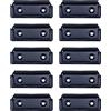Wealrit 10 clip portablocco in acciaio inox nero, lunghezza 11,9 cm, può contenere fino a 100 fogli, lettere e fogli A4