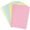 Lrtzizy A5 - Inserti di ricariche a righe perforate colorate a 6 fori, per raccoglitore organizzatore, carta di riempimento per planner a fogli mobili, 5 colori, 50 fogli