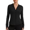 AMZSPORT Felpa Sportiva Donna con Zip Giacca Running per Palestra Running