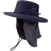 TOP-EX XL/XXL, cappello da sole da uomo, impermeabile, con supporto per occhiali da sole, tesa larga, cappello da trekking, con protezione per il collo, Safari, estivo, pieghevole