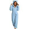 Surttan Pigiama Intero Donna Animali, Bello Orso Flanella Con Cappuccio, Onesies | Pigiama Lungo, Costume con Motivi Animali, Autunno-Inverno, Caldo, Morbido, Abbigliamento da Notte, Pigiami con Cappuccio