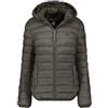 Canadian Peak Akitaleak Lady Hood Donna Piumino Leggero Giacca Trapuntata Cappuccio Zip Centrale Tasche Laterali Badge Braccio Stile Casual Outdoor Moda