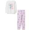 OVS Kids Pigiama Bianco e Rosa in Puro Cotone Organico con Stampa Stitch