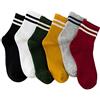 AOMIKS Calzini da donna carino divertente striscia a forma di cuore cotone Ladies calzini Calze a righe 6 paia Taglia unica
