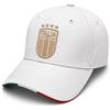 ITALIA FIGC Cappellino da Baseball Uomo Bianco con Stemma Ricamato Oro | Berretto ufficiale, 100% cotone, taglia unica regolabile, idea regalo